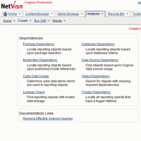 Cognos Content Store Analytics