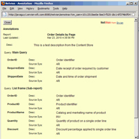 Cognos Annotations
