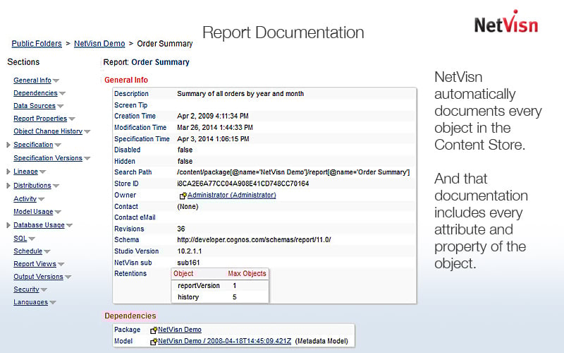 cognos report documentation