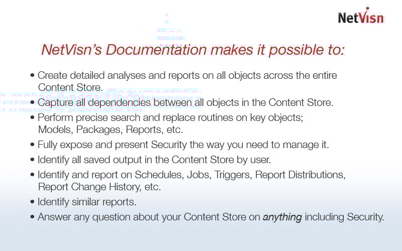 netvisn report documentation summary