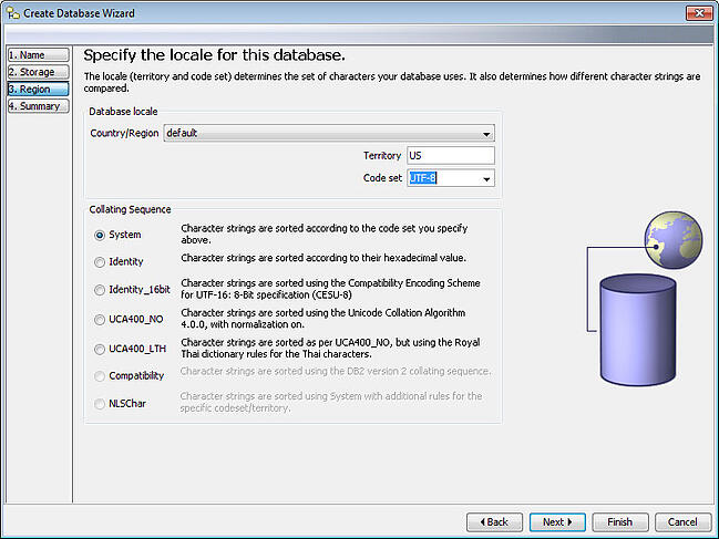 db-2 database wizard screenshot