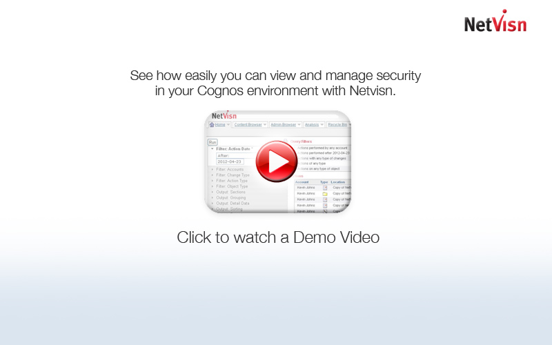 cognos security demo video