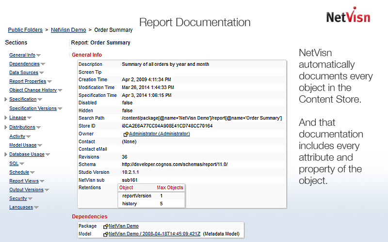 cognos report documentation