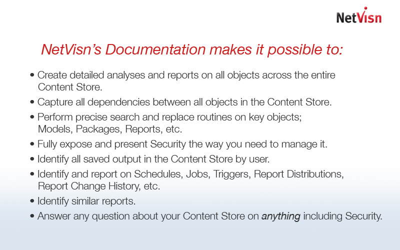 netvisn report documentation summary