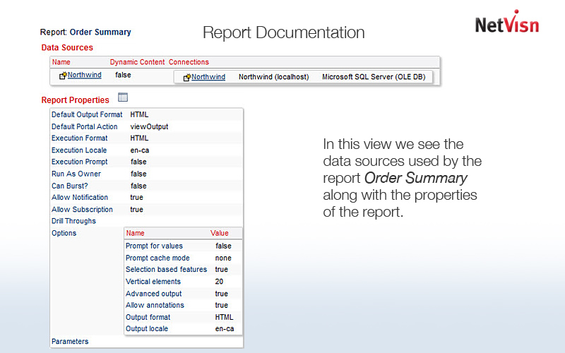 report documentation sources view