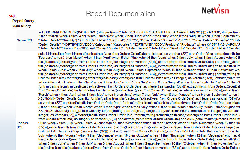 cognos page layers