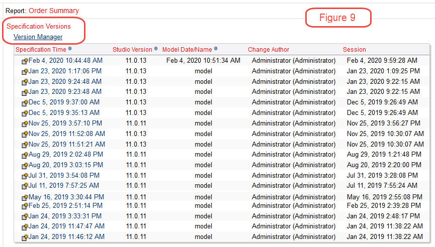 cognos documentation version manager