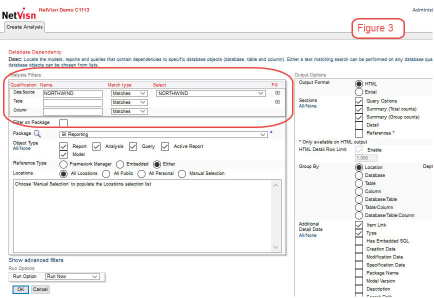 locate cognos models, reports, queries