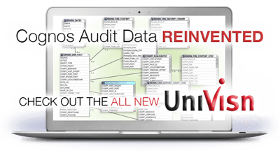 cognos audit data reinvented new univisn