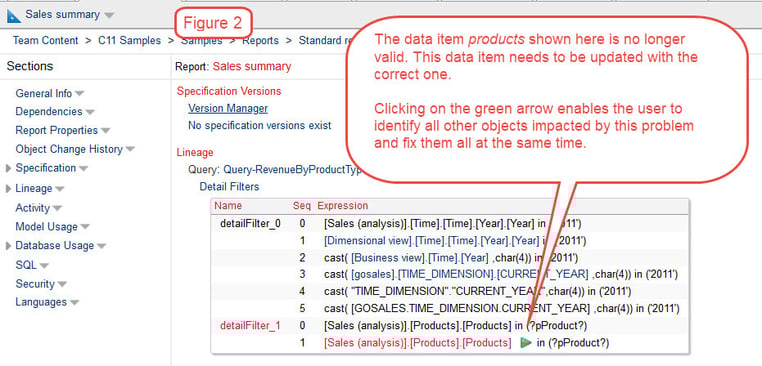 cognos sales manager update